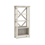 Signature Design by Ashley Carynhurst Rustic Farmhouse 75" Bookcase with 4 Shelves, White Signature Design by Ashley