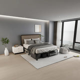 hiyuehome 14 inch King Size Bed Frame Metal Platform No Box Spring Needed with Headboard Hole Round Corner Legs Mattress Stoppers Retainers 3500LBS Queen Bed Frames Heavy Duty Steel Slats Noise-Free hiyuehome