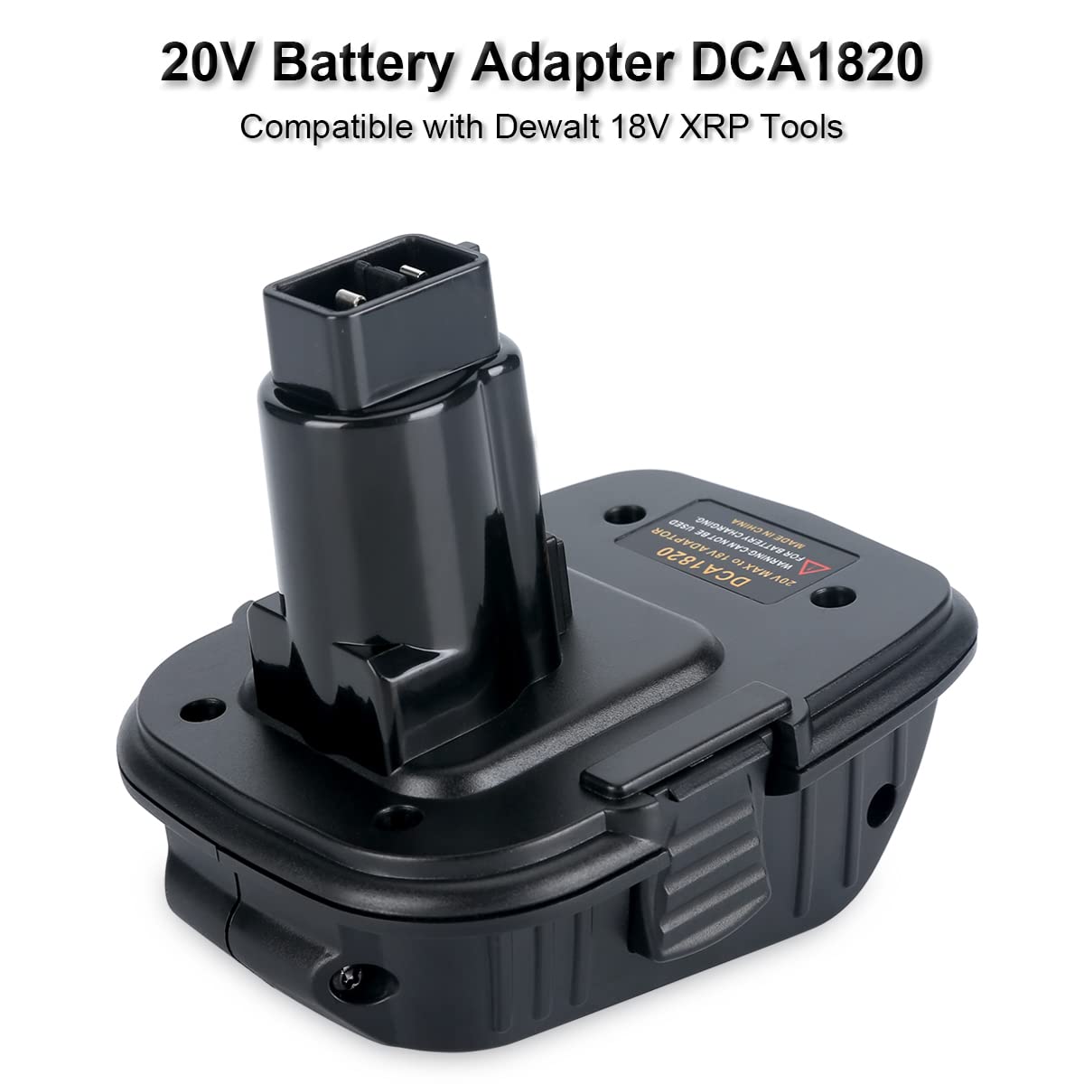 Biswaye DCA1820 Adapter 18V to 20V Compatible with Dewalt, Compatible with Dewalt 20V Lithium Battery DCB206 DCB207 to 18V XRP NiCad NiMh Battery DC9096 DW9096 DC9098 DC9099 DW9099 Biswaye