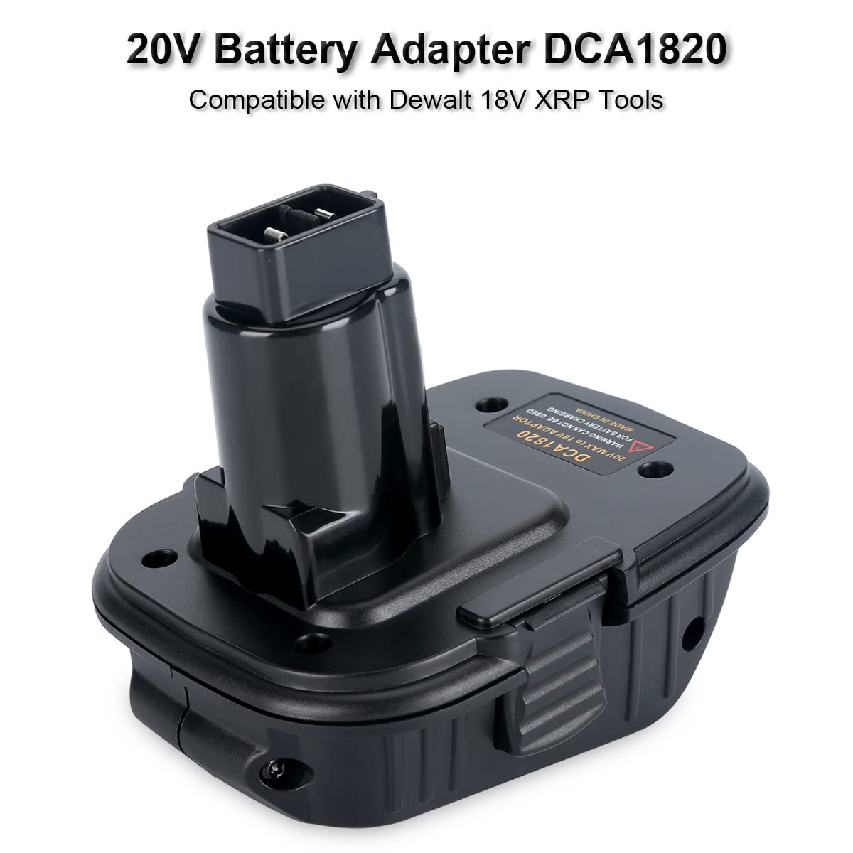 Biswaye DCA1820 Adapter 18V to 20V Compatible with Dewalt, Compatible with Dewalt 20V Lithium Battery DCB206 DCB207 to 18V XRP NiCad NiMh Battery DC9096 DW9096 DC9098 DC9099 DW9099 - WoodArtSupply