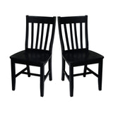 International Concepts Pair of Schoolhouse Chairs Black IC International Concepts