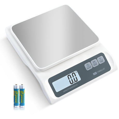 CYBERGIANT 13lb/0.1g Precision Digital Food Scale - Meal Prep Kitchen Baking & Espresso Coffee - Gram Scale with Stainless Steel Platform & LCD Display Cybergiant