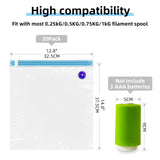 XZN 10 Pcs Filament Storage Bags Vacuum Sealed Kit with Electric Pump, 12.8"x14.8", 2Pcs Sealing Clip, 0.26mm Thick, Moisture/Dust Proof, Fit Most 0.25/0.5/1KG 3D Printer Filament XZN