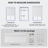 Joydeco 100% Blackout Roller Shades (Pro), Free-Stop Cordless Blinds for Windows, UV Protection, Natural Woven Blinds for Home and Office, Light-Proof Aluminum Cover (35" W x 75" H, White) Joydeco