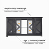 Tatub 75-90 Gallon Fish Tank Stand with Cabinet, Heavy Duty Metal Large Aquarium Stand for Accessories Storage, Reptile Tank Turtle Terrariums Table, 1000+ LBS Capacity, 58.9"x19.7"x32.6" H, New Black Tatub