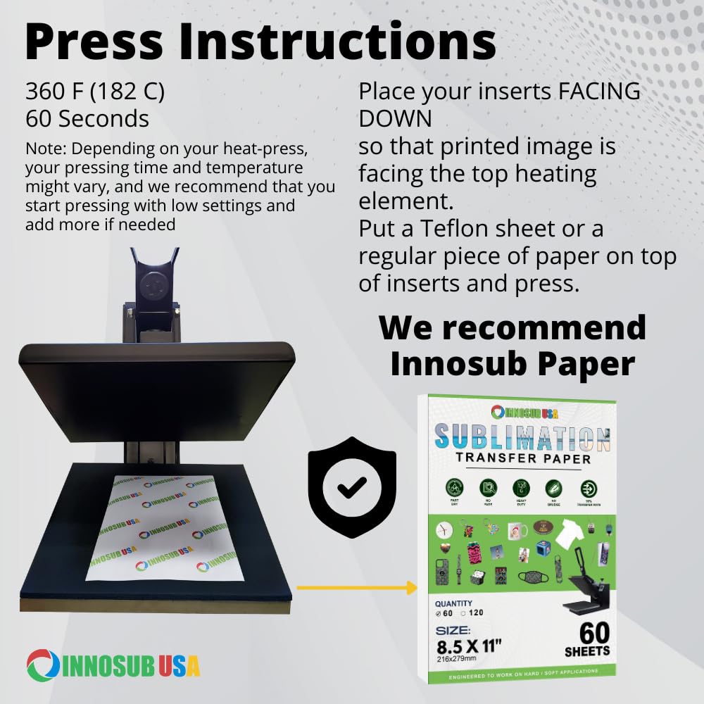 INNOSUB USA Sublimation Wireless Charger [Pack of 10] LED Pad – Blank Wireless Charger for Sublimation and Customization – Black 10W Fast ChargePad Compatible with iPhone, Samsung, QI-Enabled Devices INNOSUB