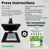 INNOSUB USA Sublimation Wireless Charger [Pack of 10] LED Pad – Blank Wireless Charger for Sublimation and Customization – Black 10W Fast ChargePad Compatible with iPhone, Samsung, QI-Enabled Devices INNOSUB