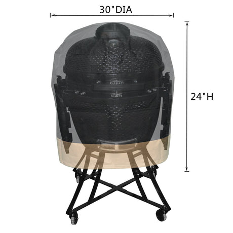 Onlyfire Kamado Grill Cover Fits for Large Big Green Egg,Kamado Joe Classic,Large Grill Dome,Louisiana K22, and Others, 30" Dia X 24" H onlyfire