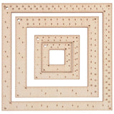 FINGERINSPIRE 4 Pcs Square Wood Knitting Gauge Rulers 0.78/3/5.5/7.3inch Wooden Knitting Gauge Swatch Ruler Knitting Heedle Gauge Measuring Tool Sets for Crochet Measurement Tool for Knitters FINGERINSPIRE