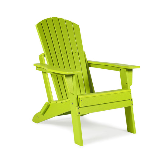 Aoodor HDPE Outdoor All-Weather Folding Adirondack Chair for Patio, Garden, Backyard, Deck Lawn Fire Pit - Apple