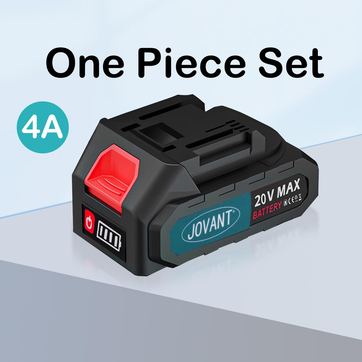 jovant 20V 4.0Ah Battery, 4.0A Lithium Battery for Power Tools, Rechargeable Li-ion Battery Compatible Chainsaw & Nail Gun (1Pack) (Charger Not Included) jovant