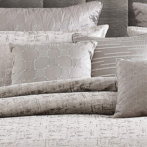 Riverbrook Home 100% Polyester Comforter Set, King, Genoa - Gray, 10 Piece Set Riverbrook Home