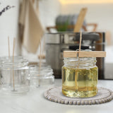 4 Pieces Wood Beaded Coasters 3.9 Inch Round Rustic Farmhouse Coasters Wooden Coasters for Drinks Decorative Table Top Coasters Wood Bar Coaster Set for Housewarming Home Kitchen (Beige) Honeydak