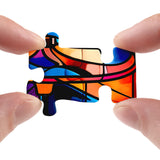 Stained Glass Music Puzzle for Adults 1000 Pieces, Colorful Art Jigsaw Puzzle, Piano Violin Puzzle BBOLDIN