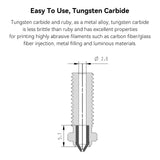 Upgrade Tungsten CarbideTip Bimetal Volcano 0.6mm Nozzles high Thermal Conductivity Abrasion Resistance for Anycubic Vyper/Kobra Max/Plus, Artillery Sidewinder X2 Flsun V400 Super 3D Printer Xirbbo