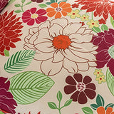 Makimoo Set of 4 Outdoor Dining Chair Cushions, Comfort Patio Seating Cushions, 44 x21x4.5 inch, Single Welt and Zipper, Blooming Fiesta Makimoo