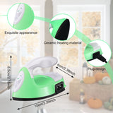 Zhehao 4 Pcs Mini Craft Iron Portable Handy small Heat Transfer Machine with Charging Base Accessories for DIY Clothes Beads Patch Bag Hat Vinyl Projects(Rose Red, Green, Blue, White) Zhehao