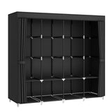 MOGELAFOO Portable Closet Wardrobe, 67-Inch Clothes Organizer with 4 Hanging Rods and 8 Shelves, Non-Woven Fabric Cover, Large Capacity Storage for Bedroom and Living Room, Black MOGELAFOO