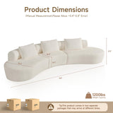 ONBRILL 134" Cloud Sectional Couch,Modern Modular Curved Sofa with Deep Seat,Upholstered Chenille Boneless Upholstered Couches for Living Room,No Assembly Required ONBRILL