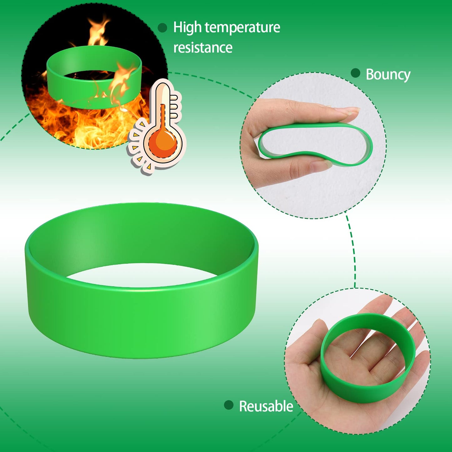 Silicone Bands for Sublimation Tumbler - Elastic Sublimation Paper Holder Ring Bands Prevent ghosting Sublimation Tight-Fitting Heat-Resistant for Tumbler Sublimation Accessories