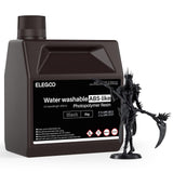 ELEGOO Water Washable ABS-Like 3D Printer Resin, High Durability and Toughness, Low Odor, Wide Compatibility for Mars Saturn Jupiter MSLA DLP LCD 3D Printing, Black 2000g ELEGOO