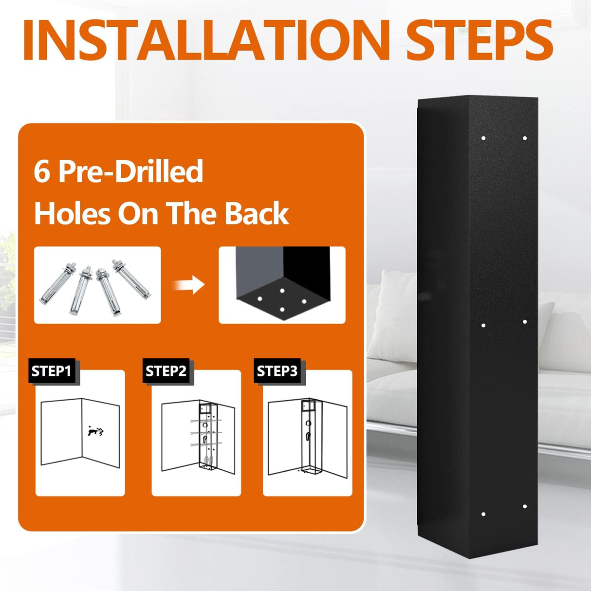 Karini 2-3 Gun Safe, Gun Safe for Rifles and Pistols, Rifle Safe,Gun Safe for Guns with Quick Access, Gun Safes for Rifles and Shotguns with Removable Gun Racks and Pockets Karini