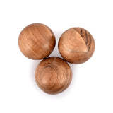 NIRMAN Decorative Acacia Wood Round Balls Set of 3 for Christmas Decorative Bowls Table Centerpiece | Coffee Table and House Décor (Set of 3), (3" x 3" x 3") NIRMAN