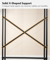 HOOBRO Over The Toilet Storage, 3-Tier Over Toilet Bathroom Organizer, Freestanding Above Toilet Shelf with Adjustable Feet, Space Saving, Easy to Assembly, Rustic Brown and Black BF63TS01 HOOBRO