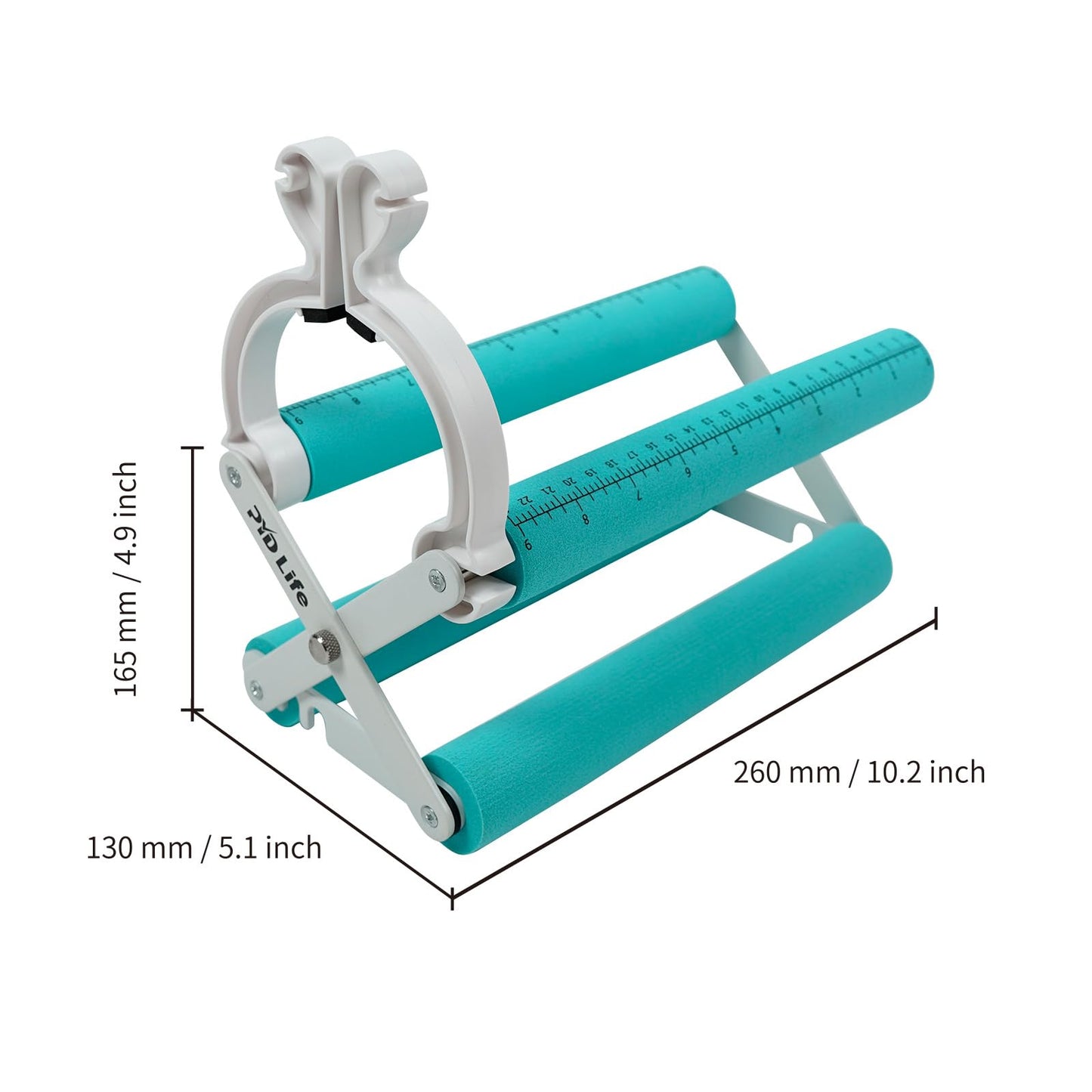 PYD Life Cup Tumbler Cradle Holder for Sublimation Craft Mint Green with White Plastic Tumblers Cups Clamp Clip,with Foam Measurements 3 Adjustable Width