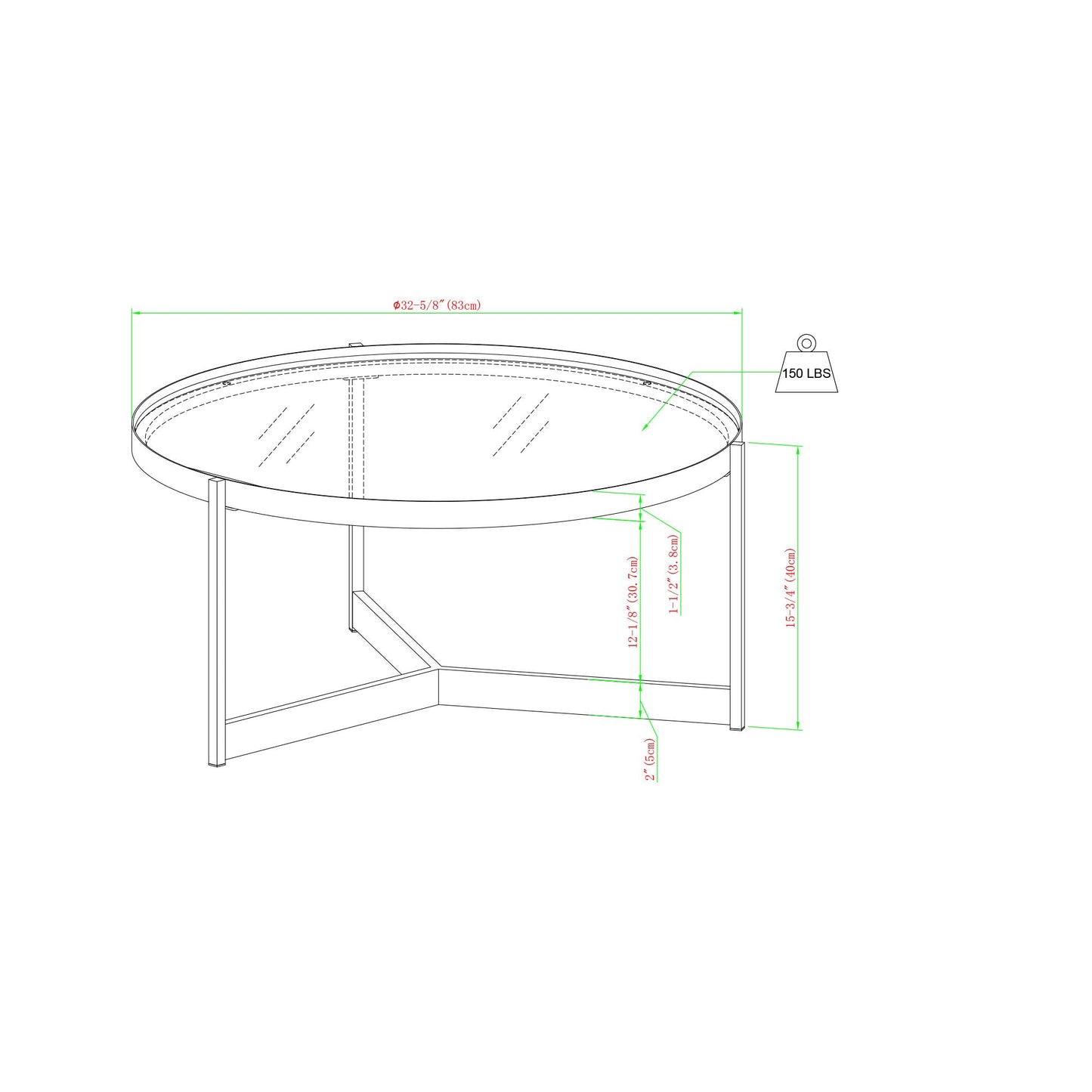 Walker Edison Taylee Contemporary Metal and Smoked Glass Coffee Table, 33 Inch - WoodArtSupply