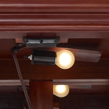 Curio Cabinet with Adjustable Shelves, Mirrored Back, Tempered Glass Doors, 6 Tier, Cherry WoodArtSupply