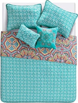 VCNY Home Yara Medallion 5 Piece Reversible Quilt Set, King, Aqua VCNY Home