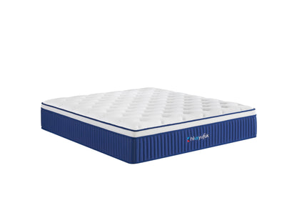 Chiusyufuk King Mattress,14 Inch King Size Mattress in a Box,Single Bed Mattress with Memory Foam and Pocket Spring,Ergonomic Design & Pressure Relief,Medium Firm Mattress,76"*80"*14"