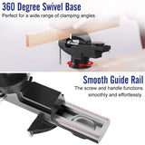 Housolution Universal Table Vise 3 Inch, 360°Swivel Base Bench Clamp Home Vise Clamp-On Vise Repair Tool Portable Work Bench Vise for Woodworking, Cutting Conduit, Drilling, Metalworking - Black Housolution