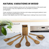 6 Piece Wooden Utensil Set for Cooking – Wooden Kitchen Utensils Set with Wooden Spoons, Spatulas, and Ladle – Non-Toxic Wooden Cooking Utensils, Perfect for Cast Iron & Non-Stick Cookware Shalinindia