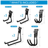 PYBTOOL 16 Pack Slatwall Hooks, Slatwall Accessories for Garage Storage, Heavy Duty Slat Wall Hanger(Black) PYBTOOL