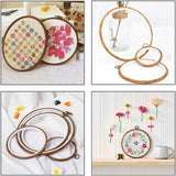 5 Pieces 8 inch Round Embroidery Hoops, Imitated Wood Plastic Display Frame for Cross Stitch Embroidery Round Hoops Arts Decoration guofa