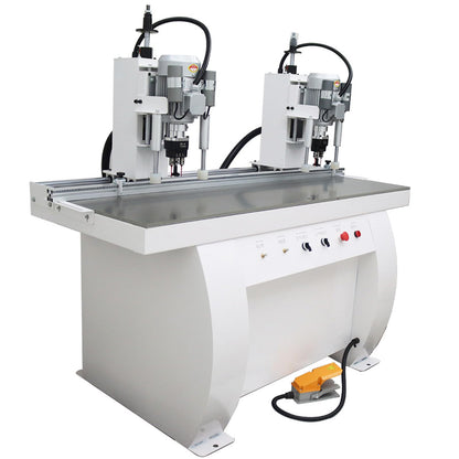 INTSUPERMAI Double Station Pneumatic Hinge Boring Insertion Machine Hinge Boring Drill Press Machine Punching Woodworking Drilling Tool Woodworking Pneumatic Hinge Drilling Machine 110V 48-6 - WoodArtSupply