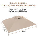 SCOCANOPY Replacement Cover Fit for 10X12 Ft Eagle Brooke Soft Top Gazebo Model A101007600, A101007603, A101007604,(Light Beige) SCOCANOPY