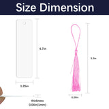 45 Pcs Sublimation Bookmarks，Sublimation Bookmark Blank Aluminum Metal Bookmarks Bulk DIY Bookmarks with Hole and Colorful Tassels for Crafts Reading School Office Supplies LIZOIDZSM