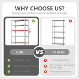 ZEUKMXOO 2200LBS Garage Storage Shelving Unit, 70.8''H 5-Tier Heavy Duty Storage Shelves, Adjustable Utility Shelf, Metal Rack for Basment Pantry Closet, Garage ZEUKMXOO