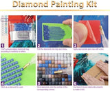 ZZHHJY WWII Bomber Diamond Painting for Adults, 5D Airplane Full Drill Diamond Art Kit, DIY Airplane Gem Painting Set, for Room Decor Bedroom Decor Gifts (16x20 in) ZZHHJY