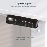 FLEXISPOT E6Q 4 Legs Standing Desk 63 x 28 Inch Adjustable Height Desk with Splice Board Home Office Sit Stand Up Desk, White Top + White Frame FLEXISPOT