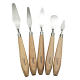 Mont Marte Studio Palette Knife Set, 5 Piece. Selection of Different Sizes and Styles of Stainless Steel Palette Knives. Mont Marte