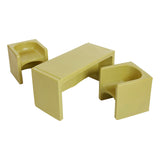 ECR4Kids Tri-Me Table and Cube Chair Set, Multipurpose Furniture, Fern Green, 3-Piece ECR4Kids