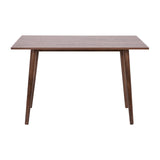 Taylor & Logan Haisley Dark Walnut 47" Mid-Century Modern Wood Dining Table Taylor & Logan