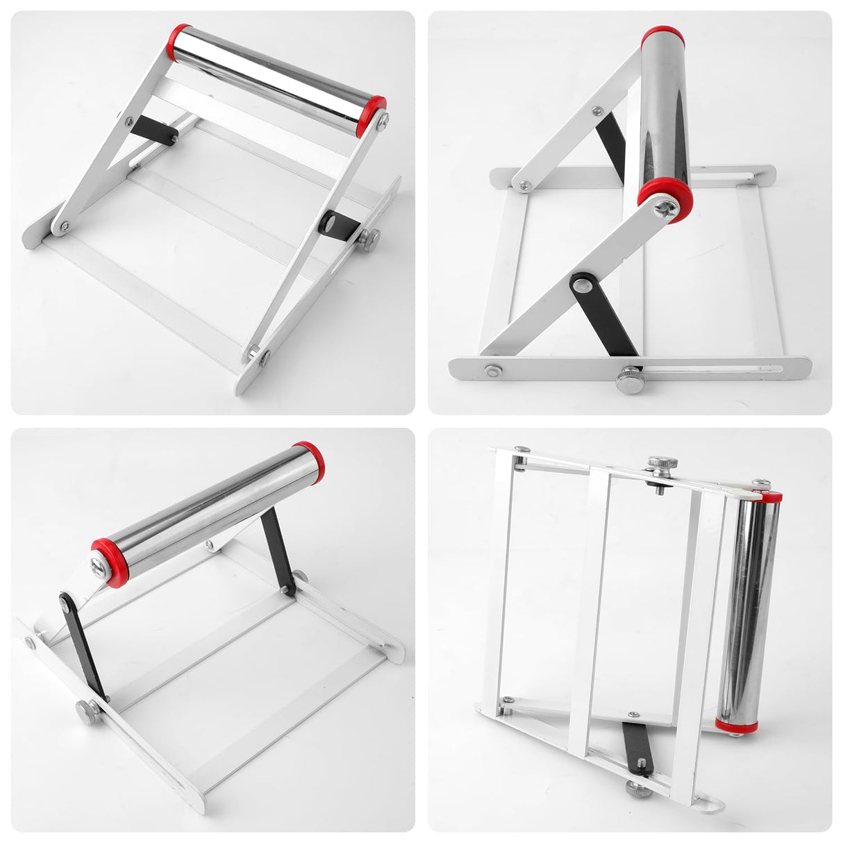 2pcs Adjustable Cutting Machine Support Frame, Foldable Height Adjustable Cutting Machine Table Saw Stand, Height Adjustable Range 2.17-5.31 Inch PEUTIER