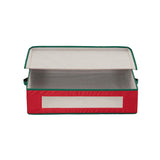 Household Essentials 24 inch Red Wreath Storage Container with Handles Green Household Essentials
