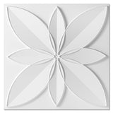 WOWSTAR 12-Pack 24"x24" Drop Ceiling Tiles, Waterproof Glue up White Ceiling Panels, 3D Wall Panels, PVC Wall Tiles, Ceiling Decor WOWSTAR