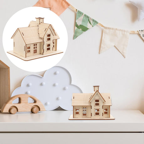 Uonlytech 1 Set diorama puzzles for adults adult puzzle wooden jigsaw puzzles wooden puzzle for adults wooden house model assembly house puzzle funny puzzles model house manual log cabin 3D Uonlytech